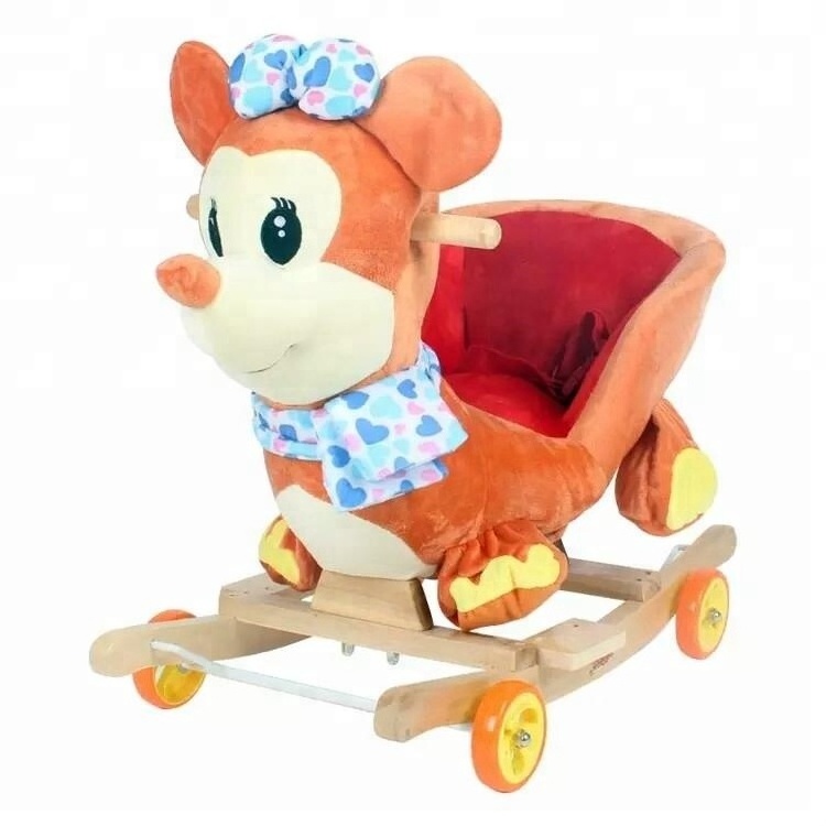 Cartoon mickey mouse plush baby rocking chair with baby lullaby music