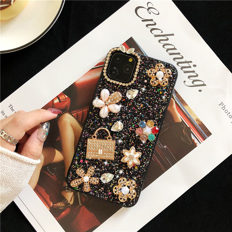 Luxury Women Rhinestone Phone Case For iPhone 13 11 Pro MAX X XS MAX XR 6S 7 8 Plus diamond phone Case TPU Bling Phone Case