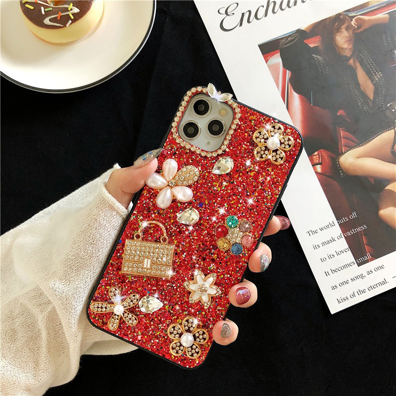 Luxury Women Rhinestone Phone Case For iPhone 13 11 Pro MAX X XS MAX XR 6S 7 8 Plus diamond phone Case TPU Bling Phone Case