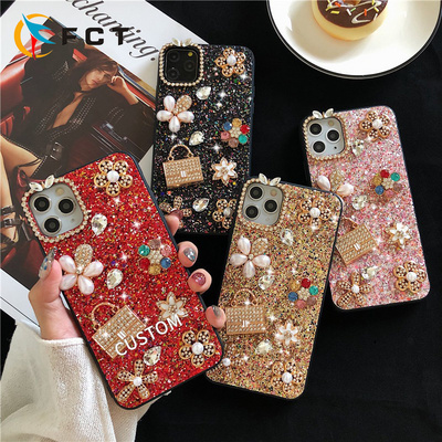 Luxury Women Rhinestone Phone Case For iPhone 13 11 Pro MAX X XS MAX XR 6S 7 8 Plus diamond phone Case TPU Bling Phone Case