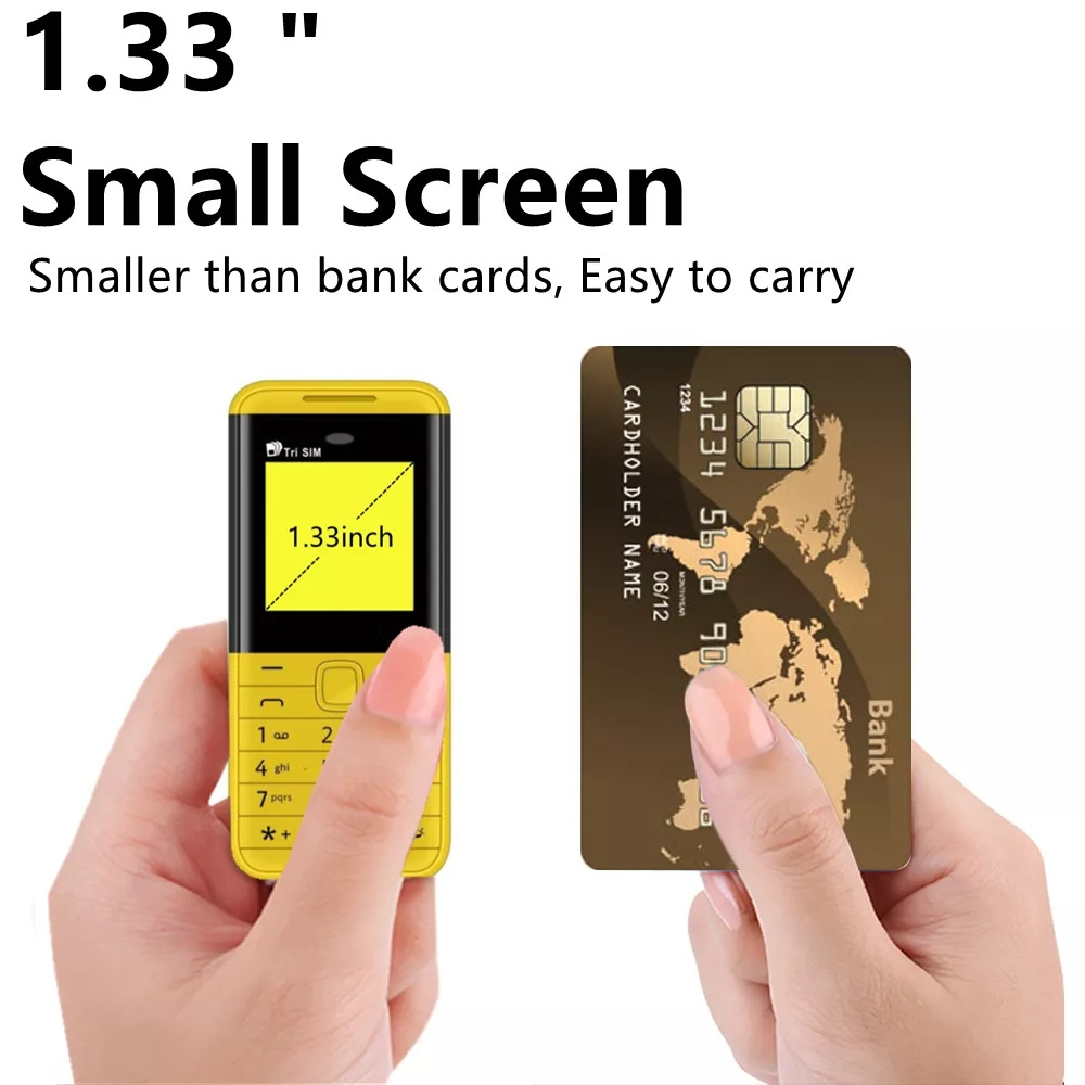 3 SIM Card 3 Standby mini Mobile Phone Auto Call Recorder BT Dial Speed Dial Magic Voice 1.3