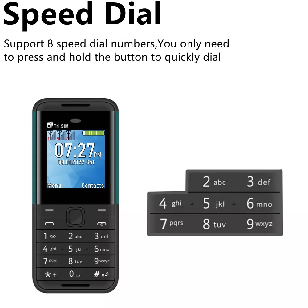 3 SIM Card 3 Standby mini Mobile Phone Auto Call Recorder BT Dial Speed Dial Magic Voice 1.3