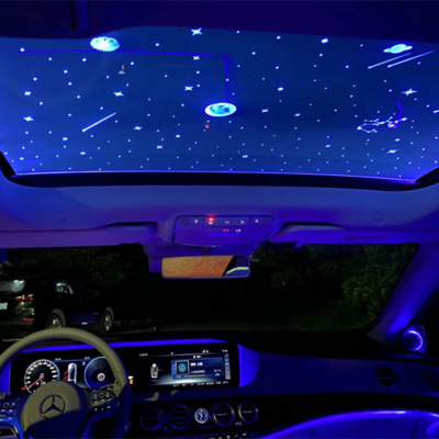 Galaxy space starry Pop night sky ceiling design for ceiling panel 3D Effect PVC Stretch Ceiling Film Car Roof Top Light