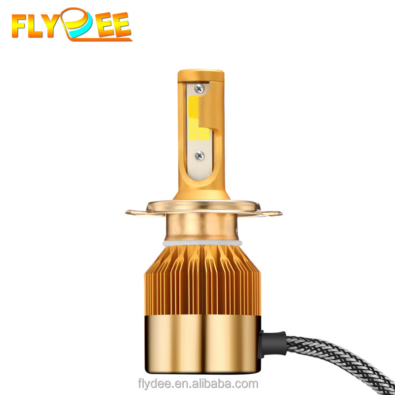 Dual Color CS led headlight bulb h7 h4 h1 880 881 3000K 6000K super bright tur-bo led headlight