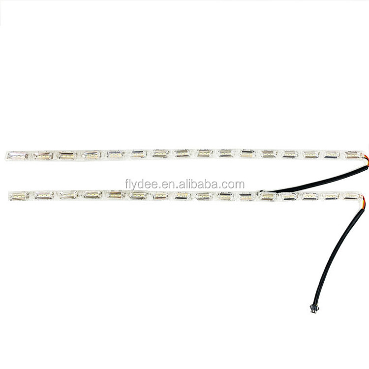 Car Crystal LED Strip Headlight DRL Switchback Sequential day time running light with stretch Turn Signal Lamp