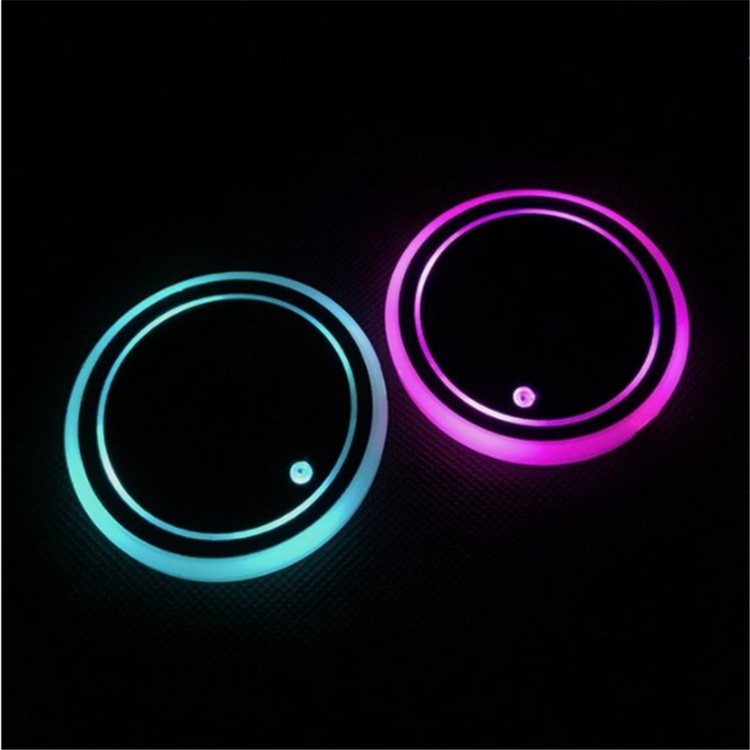 LED Cup Holder Lights LED Car RGB Luminescent Light kit Pad Cup Mat for Other Car Drink Coaster Interior Atmosphere Light