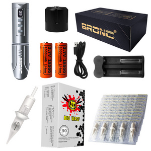 2022 Christmas Big Promotion 50PCS Cartridge Needles + Wireless Tattoo Machine Kit Professional Tattoo Pen