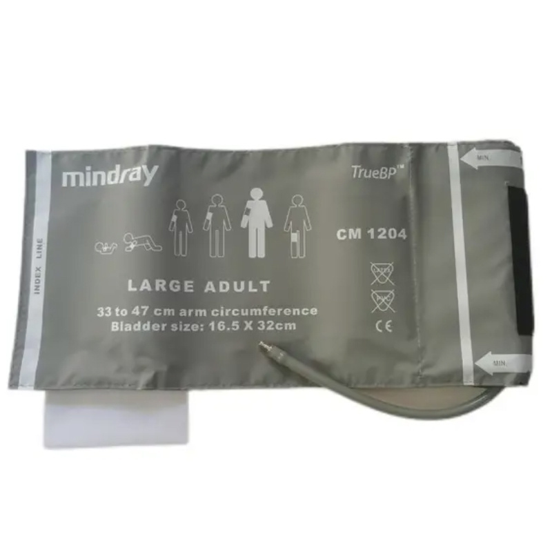 Original Mindray CM1204 Reusable Cuff, Large Adult, 33-47 cm, with connector 0010-30-12160