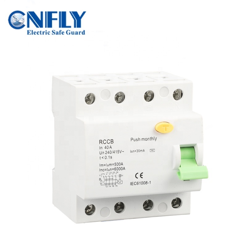 F360 Series DP RCCB 63A 30MA Earth Leakage Protection Circuit Breaker