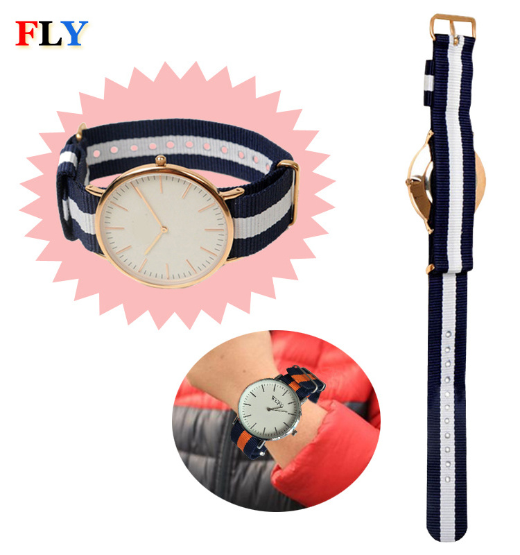 Cheap fashion Changeable nylon strap Big number Quartz wrist men Watches Quartz analog watches