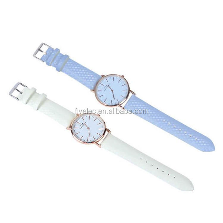 Cheap cute Quartz leather color change Ultraviolet discoloration watch