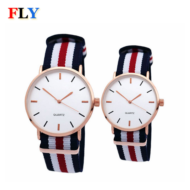 Cheap fashion Changeable nylon strap Big number Quartz wrist men Watches Quartz analog watches