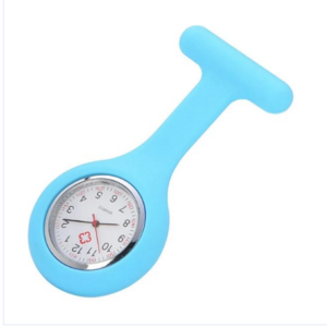 Custom Logo Silicone Nurse Fob Pin Watch Clip for Hospital Nursing Pocket quartz analogue watches