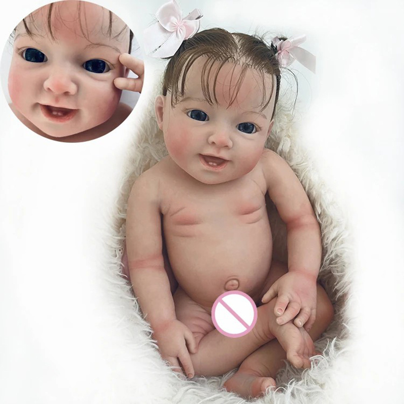 18 inch Full Body Silicone Reborn Doll littleslove Soft Flexible Solid Silicone Reborn Doll