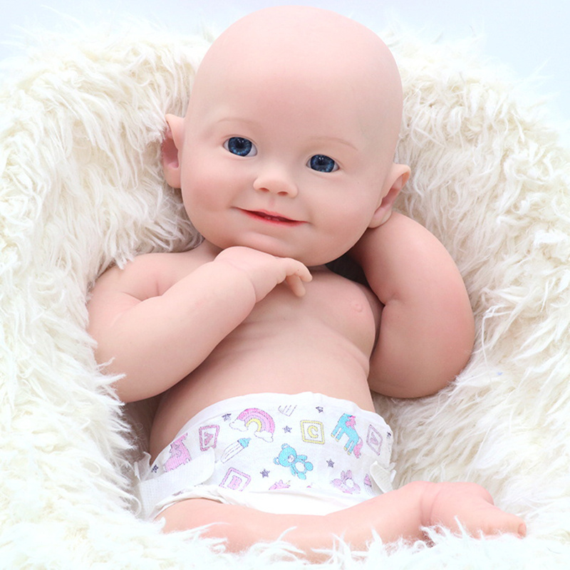 Soft Silicone Reborn Baby Dolls Little April Solid Silicone Reborn Babies for Collector Play Reborn Toy