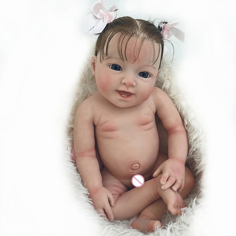 18 inch Full Body Silicone Reborn Doll littleslove Soft Flexible Solid Silicone Reborn Doll