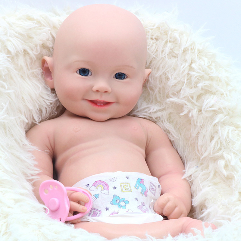 Soft Silicone Reborn Baby Dolls Little April Solid Silicone Reborn Babies for Collector Play Reborn Toy