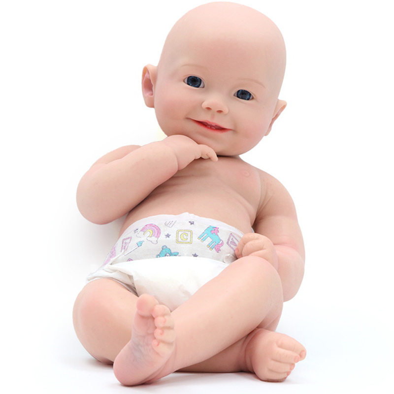 Soft Silicone Reborn Baby Dolls Little April Solid Silicone Reborn Babies for Collector Play Reborn Toy