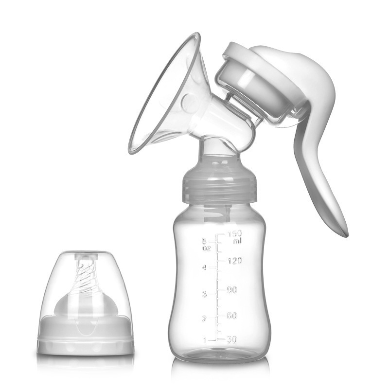 BPA free baby portable duckbill valve hands free werable milk manual breast pump