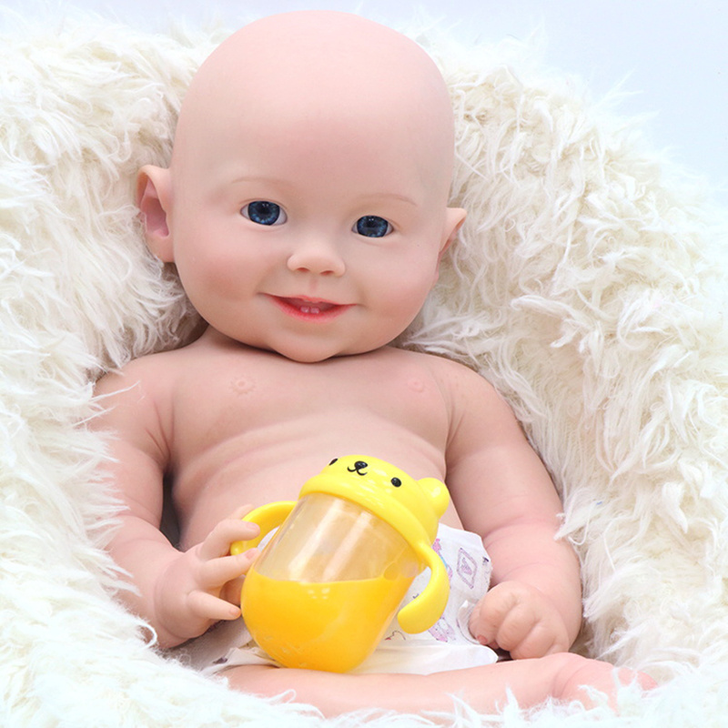 Soft Silicone Reborn Baby Dolls Little April Solid Silicone Reborn Babies for Collector Play Reborn Toy