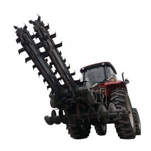 Professional tractor implements easy operation rock ditcher /disc trencher