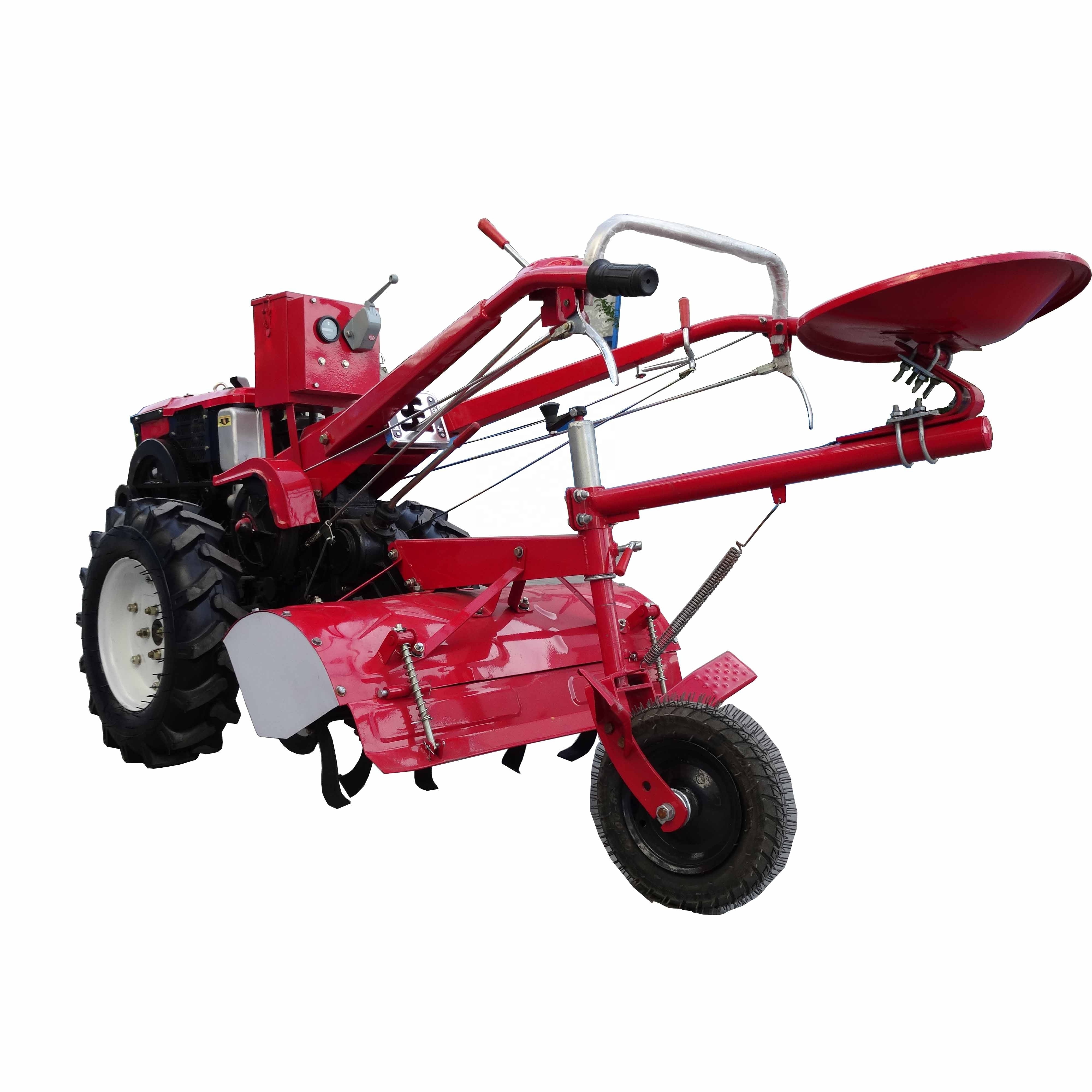 China factory supply diesel 2 wheel farming walking tractor with trailer machine