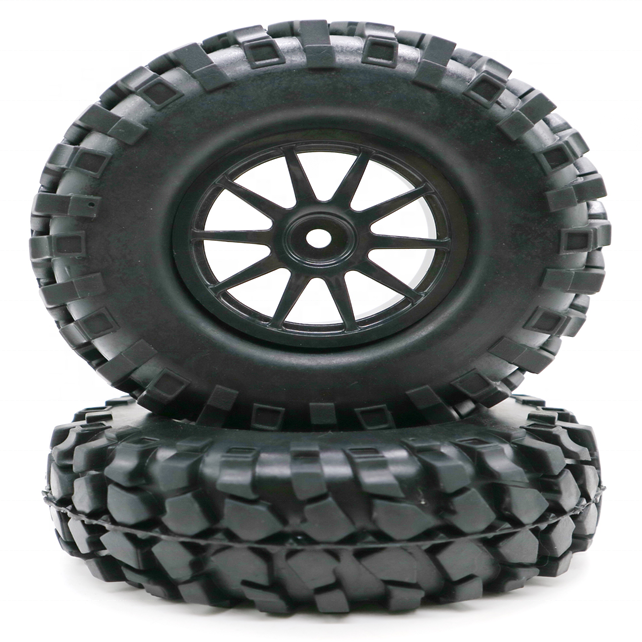 1/10 Scale RC Crawler Rubber Wheels Tyres Tires with 12mm Hex for 1/10 RC  Crawler Car (210167)