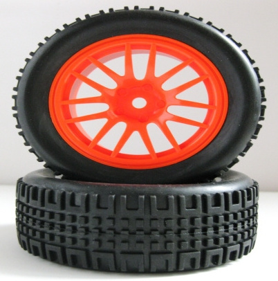 1/10 RC On Road Rally Tires with Inserts, Wheels and Tyres(9034)