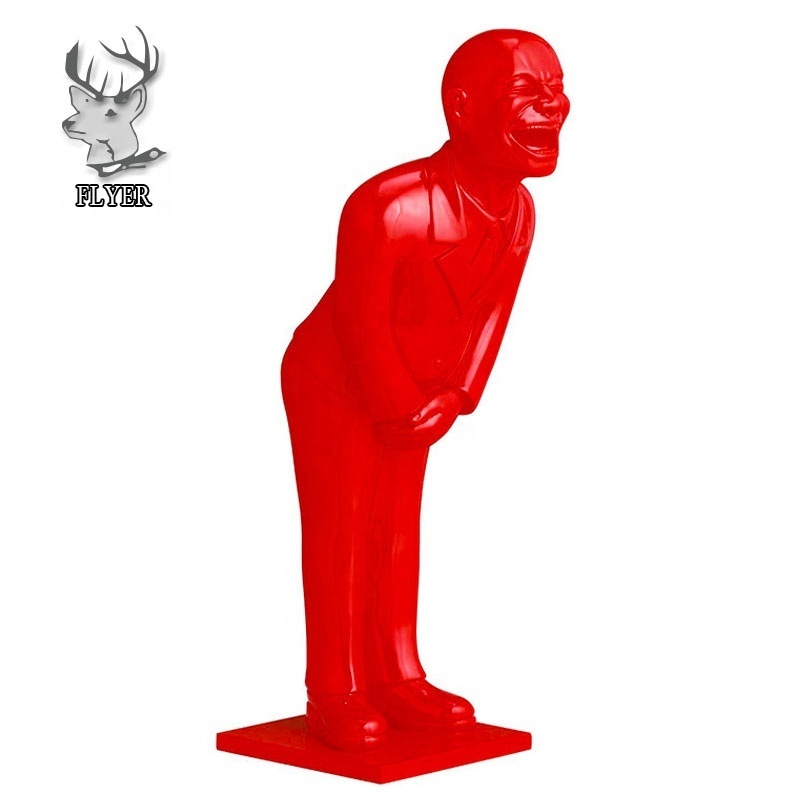 Popular design resin red figural fiberglass statue custom modern art resin figure sculpture