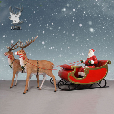 Wholesale Christmas full size santa sleigh inflatable santa on reindeer sleigh for parades