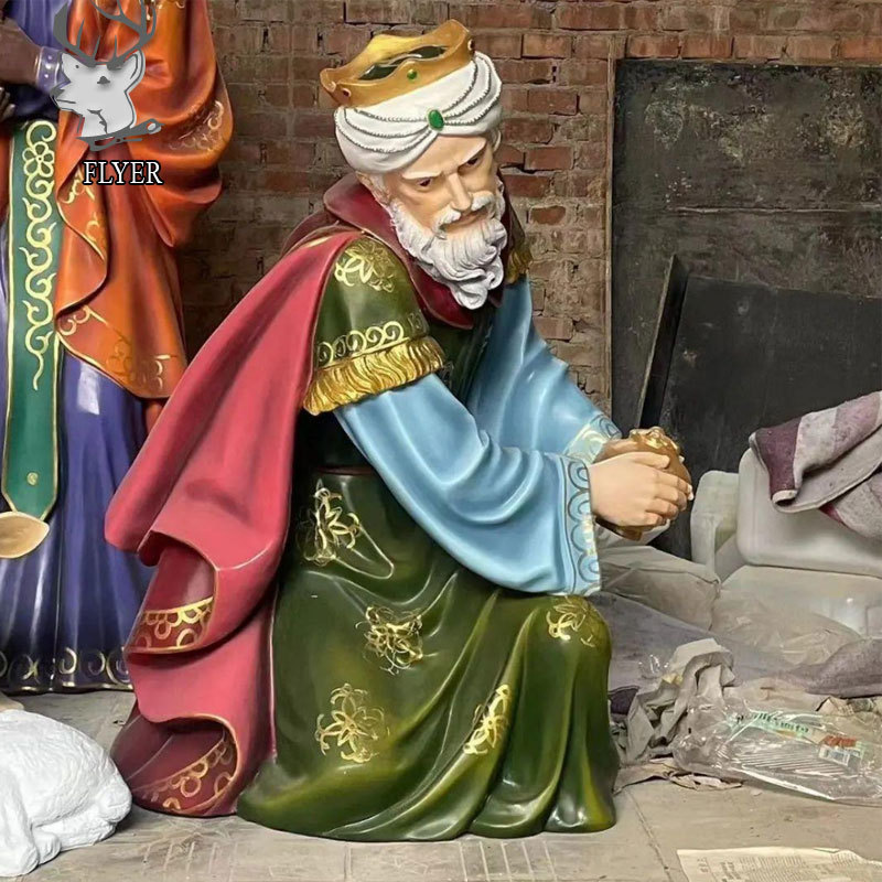 Church Decoration Fiberglass Resin Life Size Christ Baby Jesus Birth Figure Nativity Sculpture Religious Nativity Set Statue