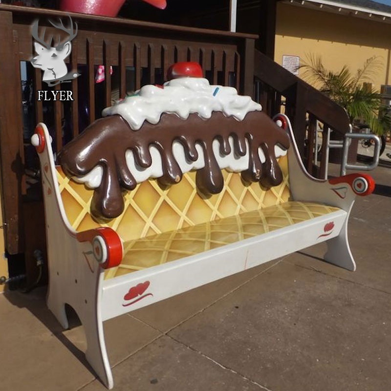 Home park garden big size fiberglass ice cream statue for fast food restaurant