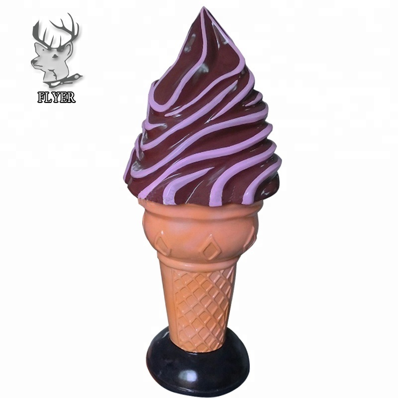 Shop decoration large fiberglass ice cream for sale