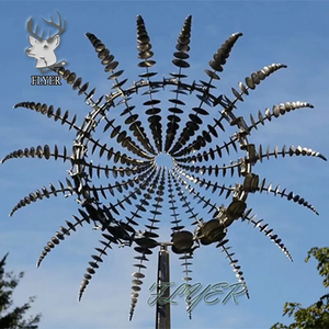 Modern Outdoor Stainless Steel Sculpture Magic Windmill Kinetic Metal Wind Spinners The Swing Sticks Kinetic Energy Sculpture