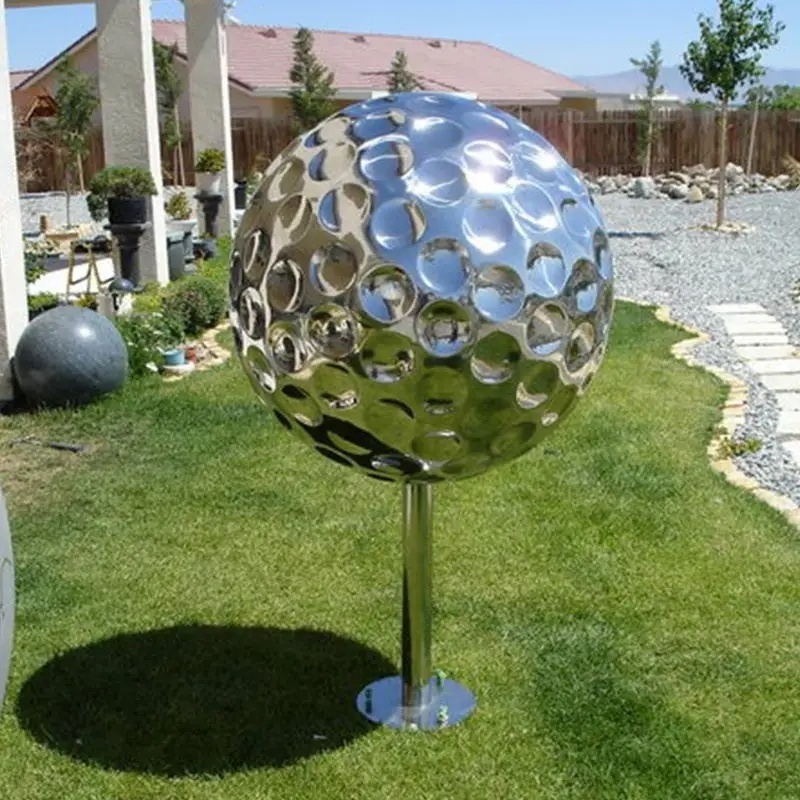 Outdoor Decoration Metal Stainless Steel Sculpture Golf Ball Sculpture For Sale