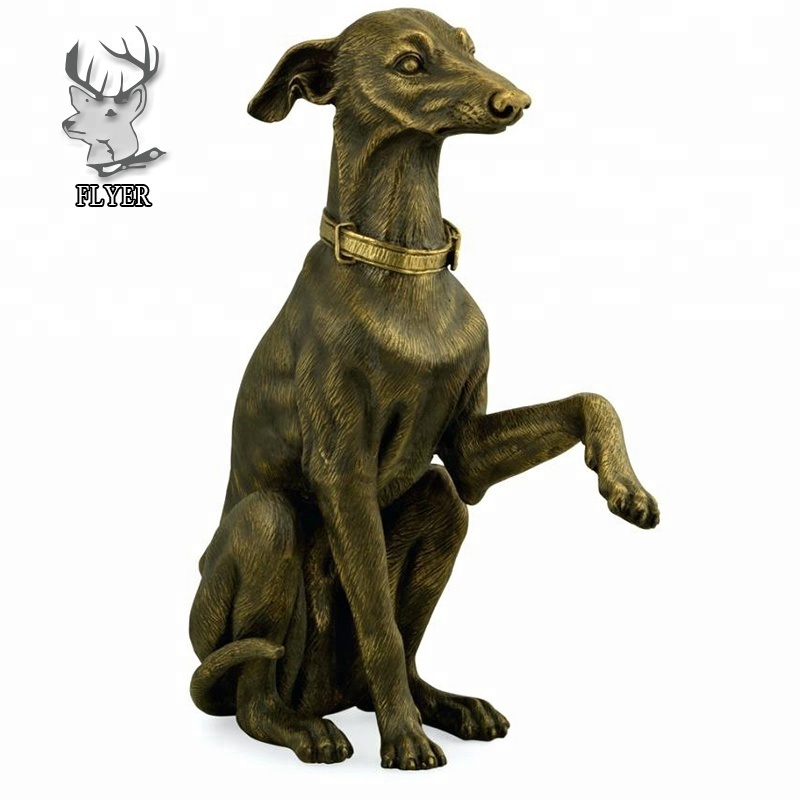 Home decoration life size bronze Great Dane statue sitting dog statue