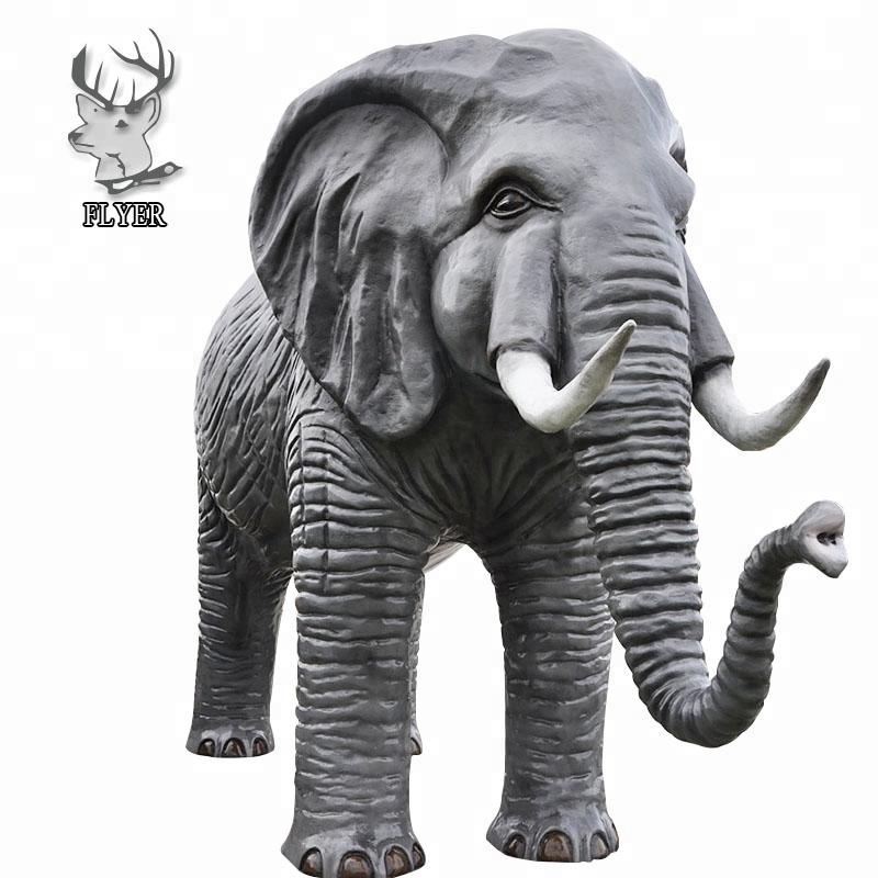 Garden elephant pink color large fiberglass elephant statue