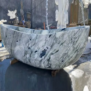 European Style Large Freestanding Luxury Marble Bathtub Natural Marble Solid Stone Bathtub For Sale