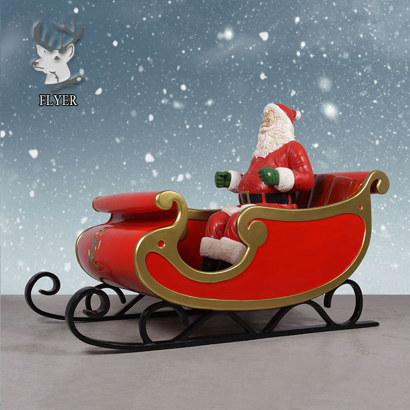 Wholesale Christmas full size santa sleigh inflatable santa on reindeer sleigh for parades