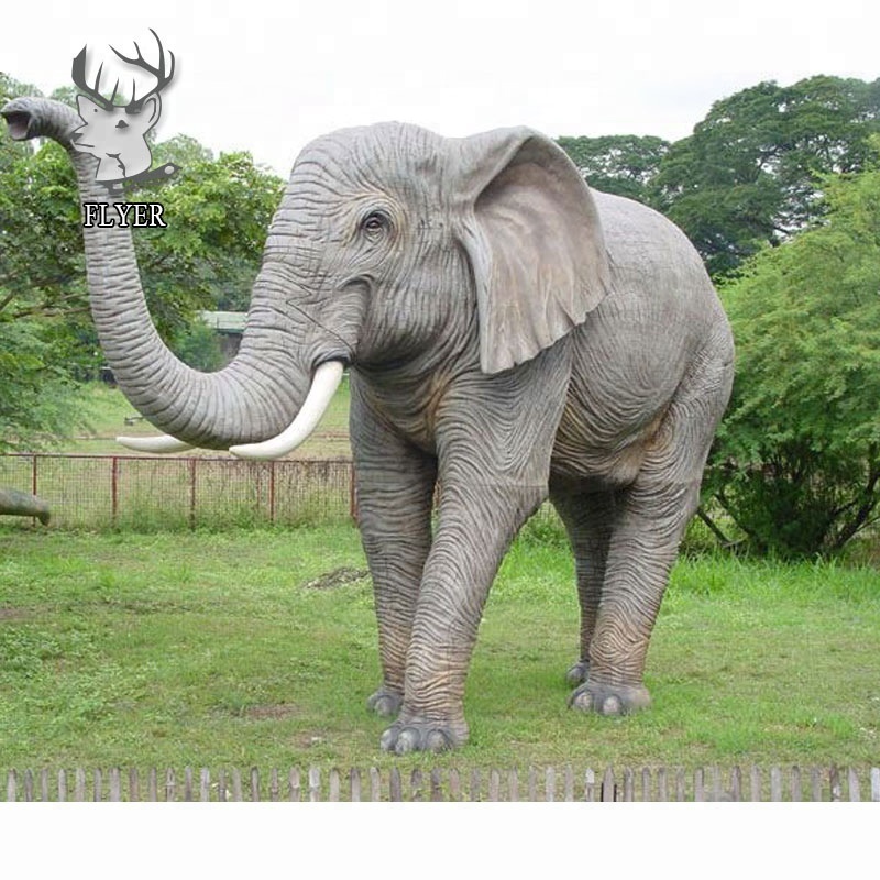 Factory supply large resin elephant sculpture cheap fiberglass animal elephant statue for outdoor garden