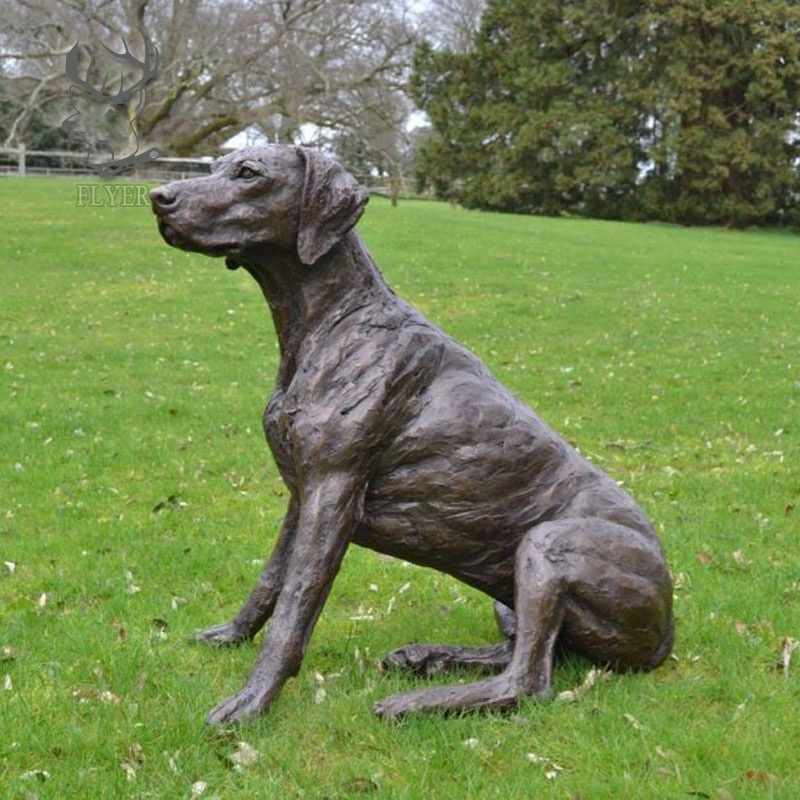 Custom Metal Craft  Life Size Art Decoration Animal Statue Bronze Great Danes Dog Statue