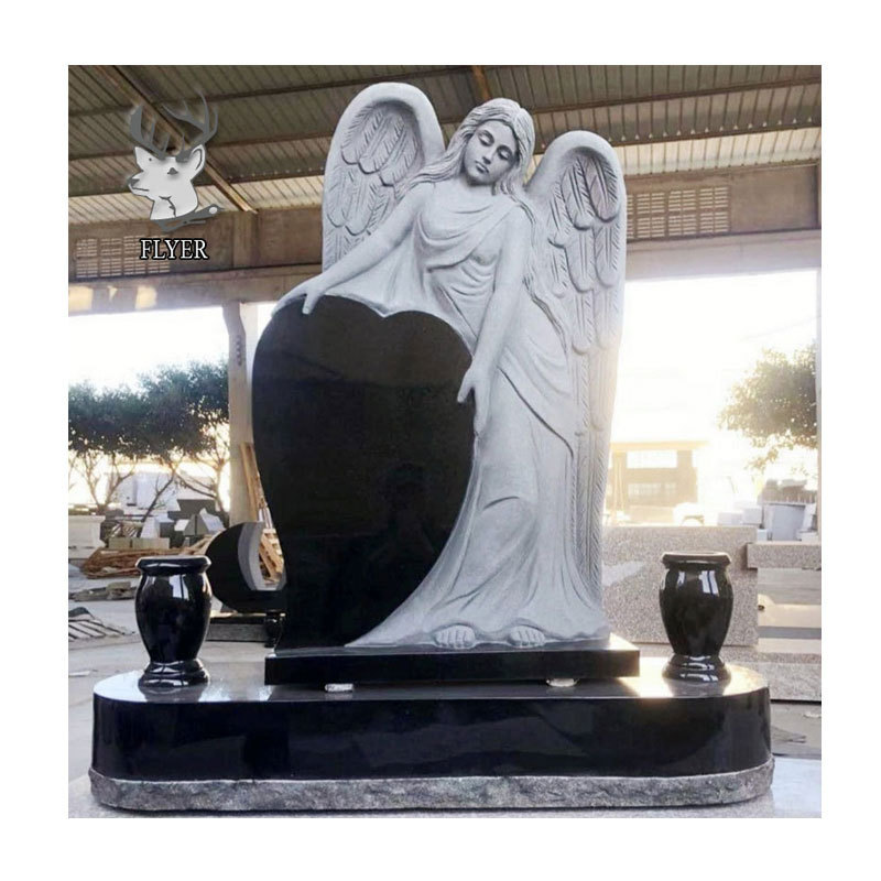 Memorial Absolutely Black Granite Grave Stone Polished China Black Granite Monument Tombstone Russia Black Granite Tombstone