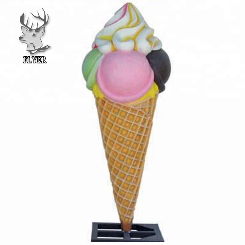 Shop decoration large fiberglass ice cream for sale