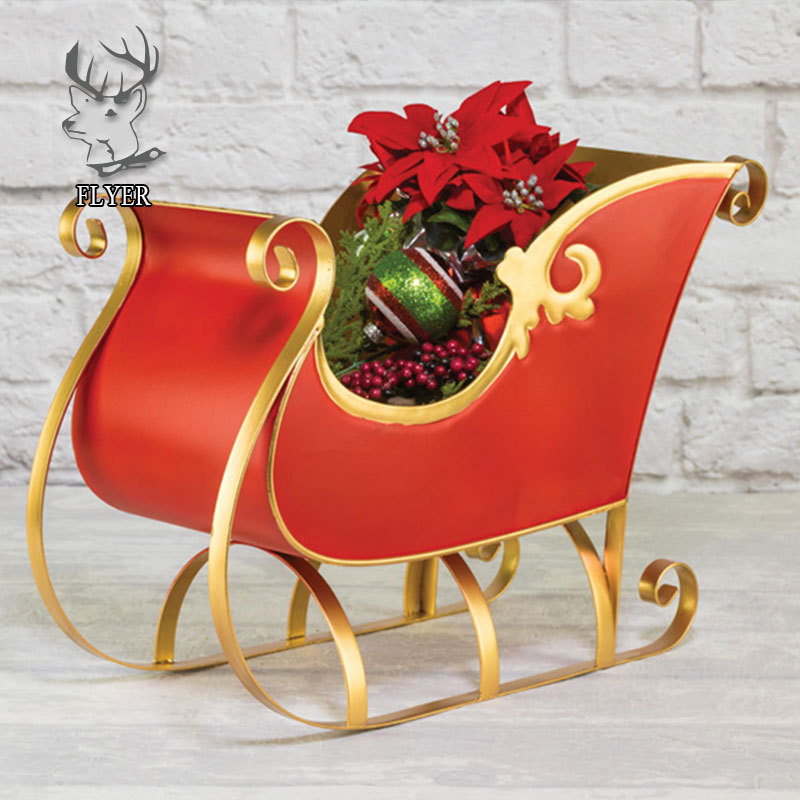 Christmas decorative santa sleigh hand made large outdoor decorative santa sleigh