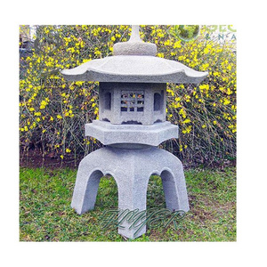 Outdoor Decoration Garden Lantern Natural Granite Japanese Stone Lantern For Sale