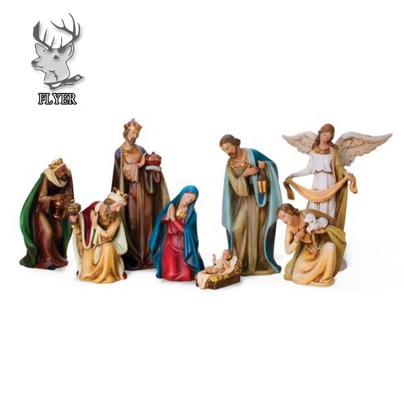 Catholic church religious resin life size christmas nativity sets statues