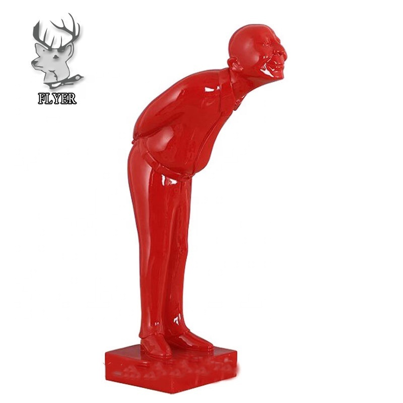 Popular design resin red figural fiberglass statue custom modern art resin figure sculpture