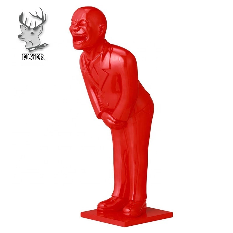 Popular design resin red figural fiberglass statue custom modern art resin figure sculpture