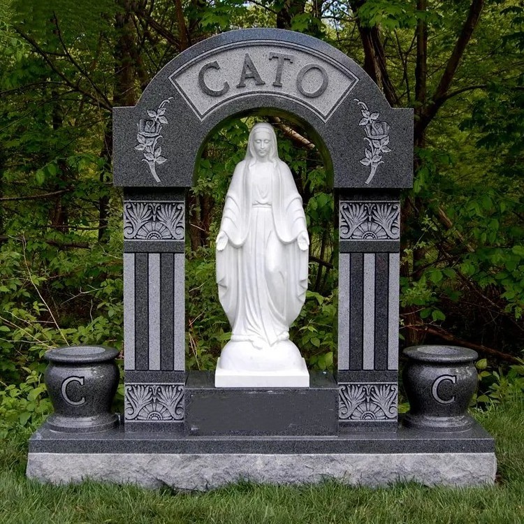 Cemetery Monument Granite Marble Holy Family Sculpture Monument Tombstone