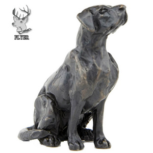 Hot sale bronze sculpture dog home decor cast brass dog statue